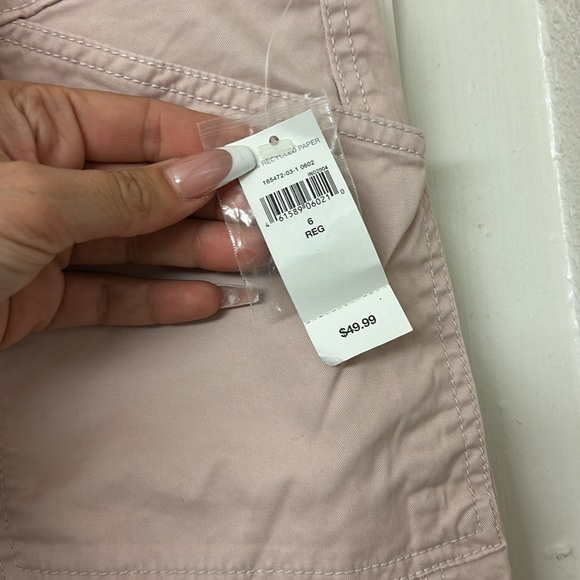 Gap NWT Pink Skinny Boyfriend Pants Cargo Pastel Size 6 Ankle Length khakis - Picture 8 of 10